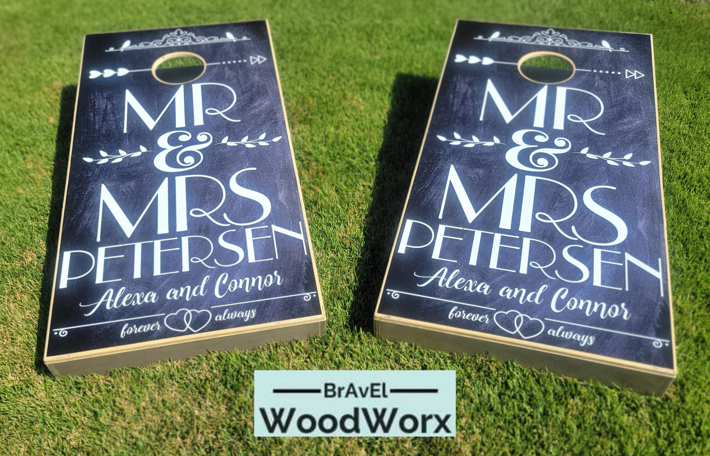 Personalized Monogram Quality Cornhole Sets by BrAvEl WoodWorx