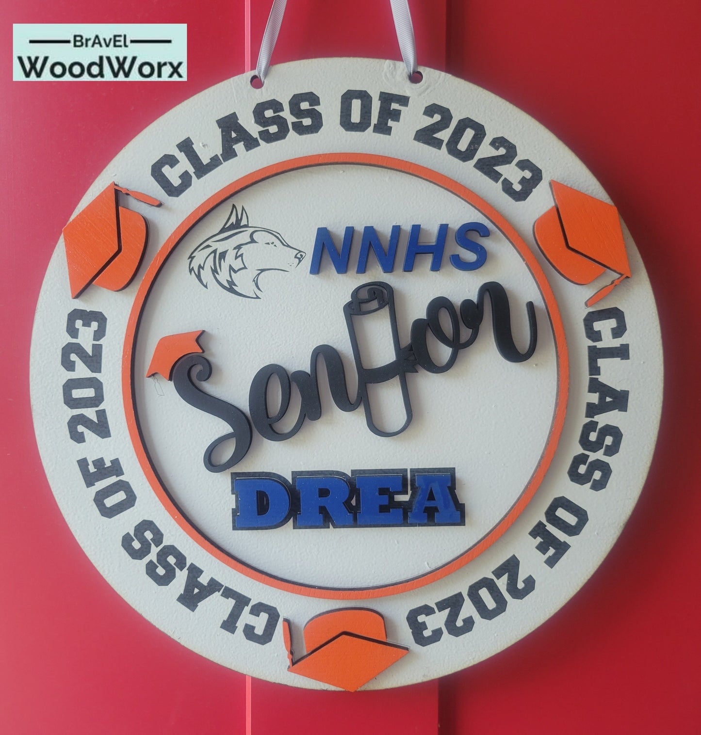 2024 Graduate Graduation Door / Wall Sign Wreath - 3D Laser Cut Wood Sign High School College Congratulations You Did It Commencement