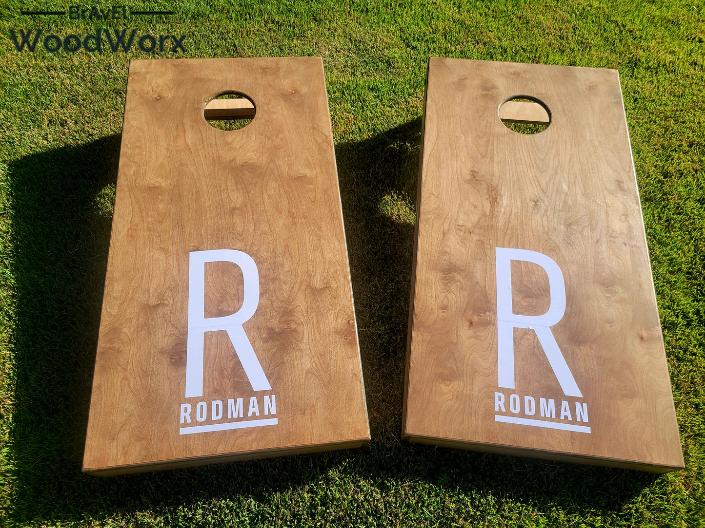 Personalized Wood Stained Monogram Quality Cornhole Sets by BrAvEl WoodWorx