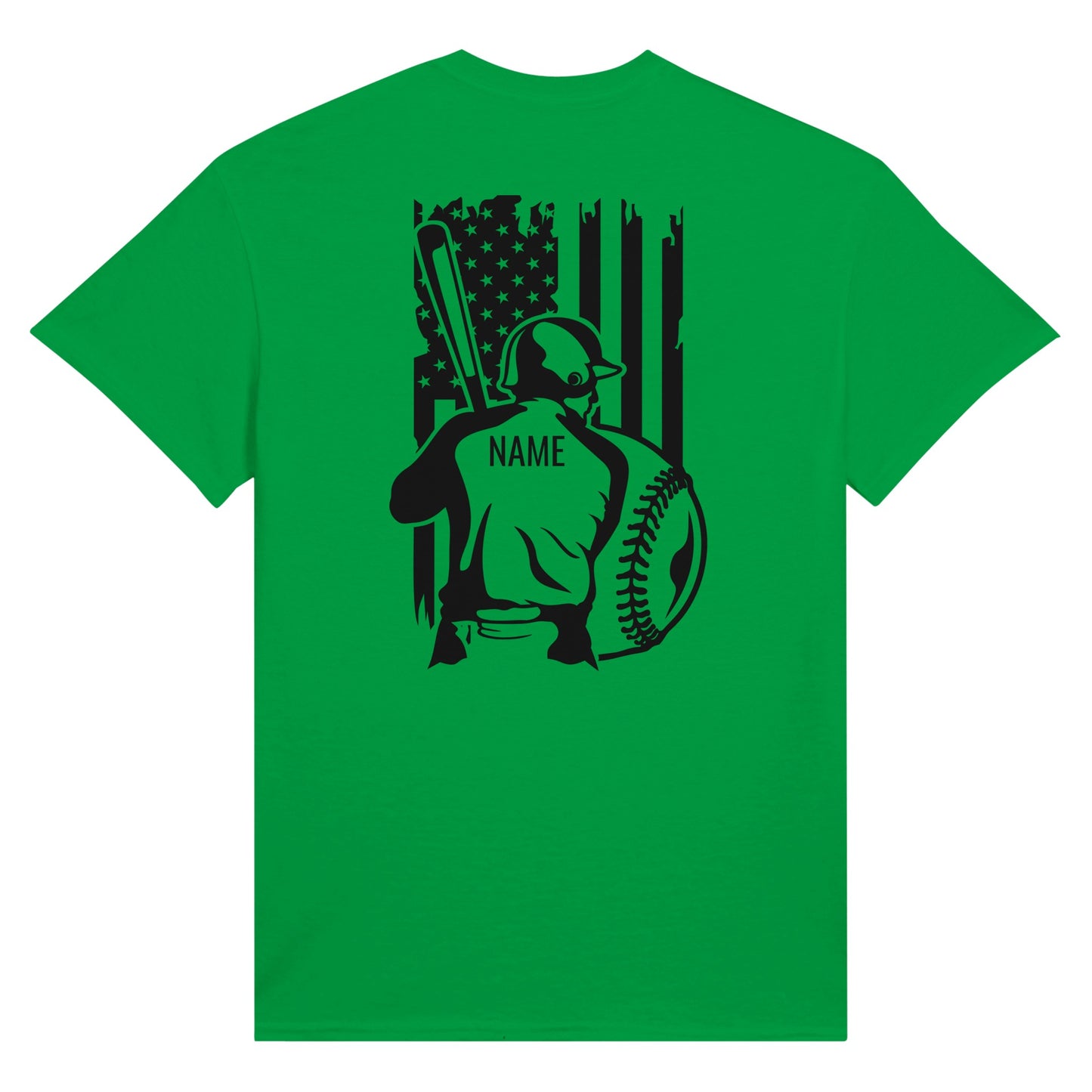 Personalized Baseball Flag Ultra Cotton Unisex Crewneck T-shirt | Gildan 2000