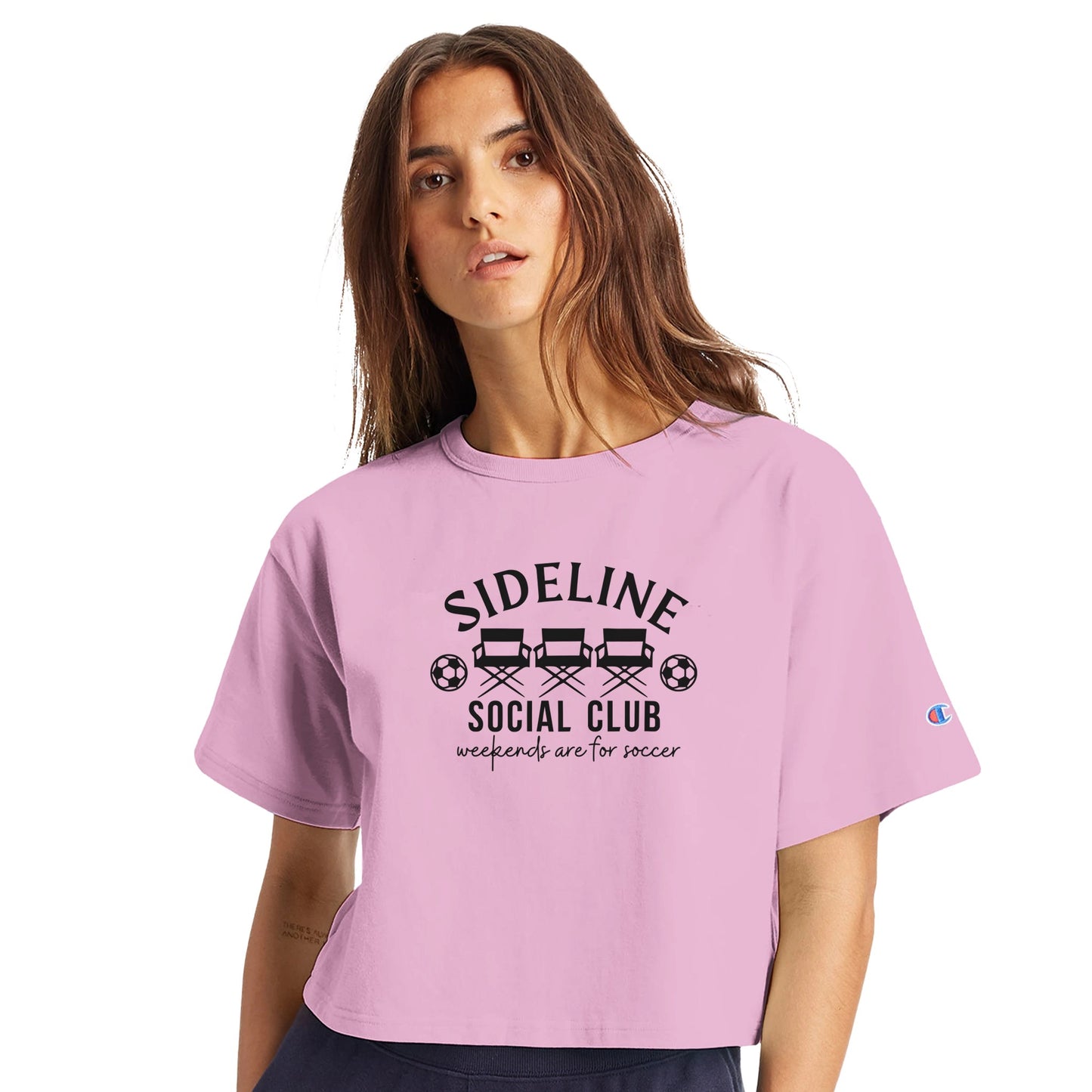 Soccer Mom Women's Cropped Heritage Crewneck T-Shirt | Champion T453W