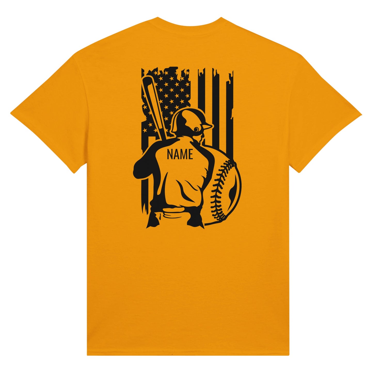 Personalized Baseball Flag Ultra Cotton Unisex Crewneck T-shirt | Gildan 2000