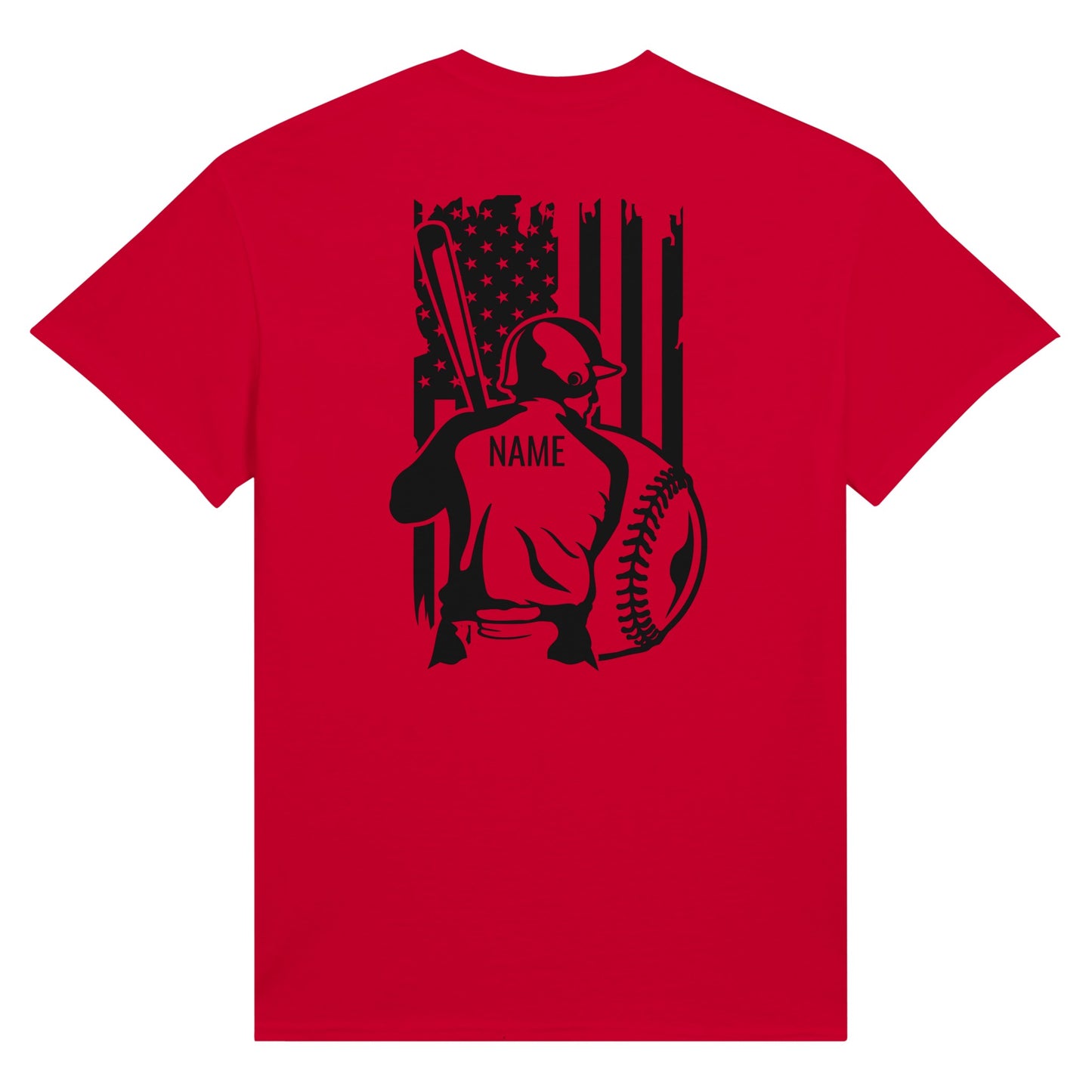 Personalized Baseball Flag Ultra Cotton Unisex Crewneck T-shirt | Gildan 2000