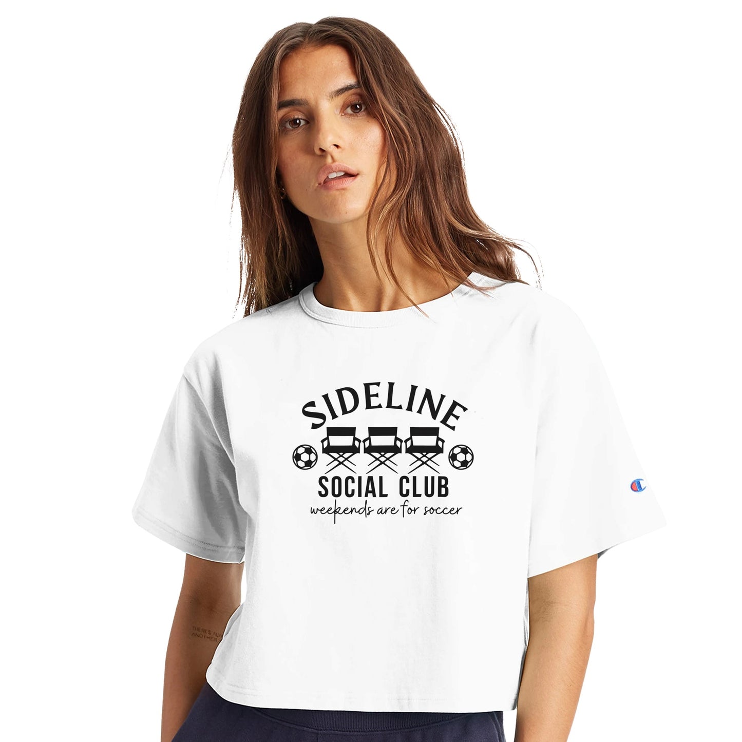 Soccer Mom Women's Cropped Heritage Crewneck T-Shirt | Champion T453W