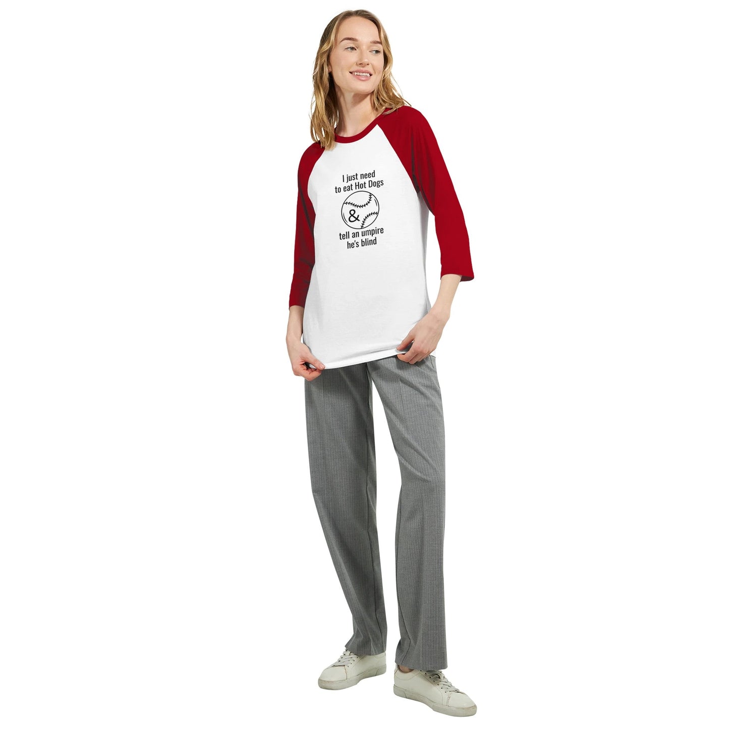 Blind Umpire Unisex 3/4 sleeve Raglan T-shirt