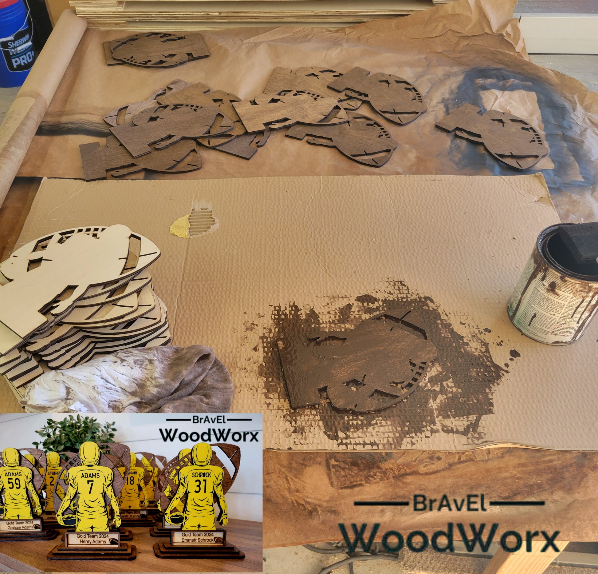 Custom Youth Football Team & Player Trophy Award