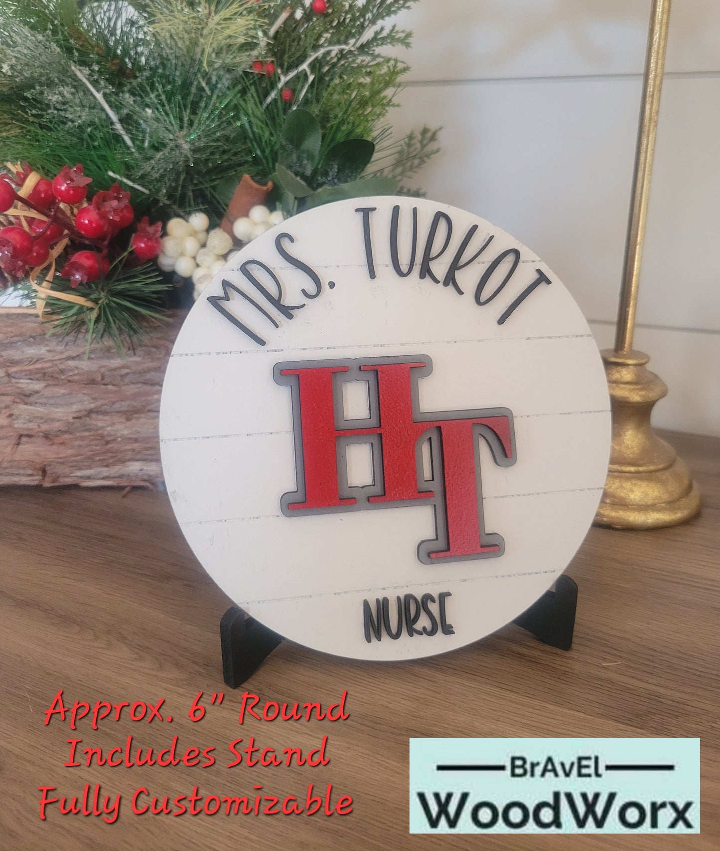 Customizable Teacher's Classroom Desk Sign: Inspiring Education, Personalized Touch