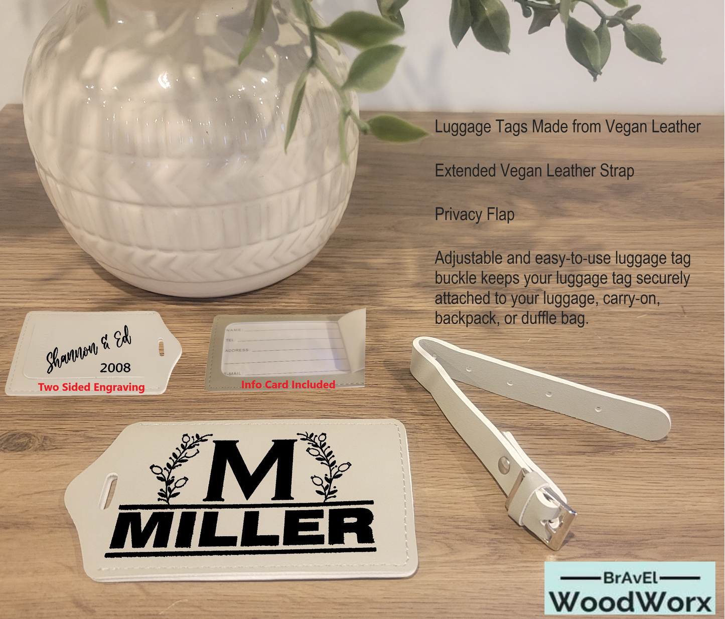 Customized Laser Engraved Luggage Tags: Travel with Style and Security!
