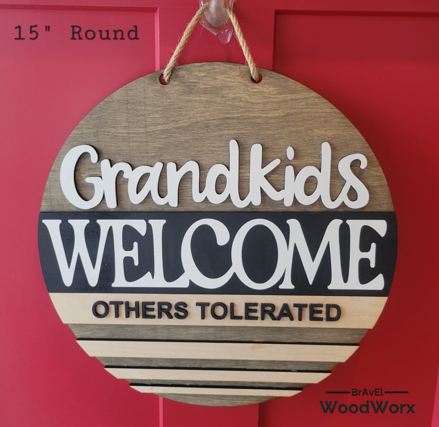 Grandkids Welcome Personalized Door & Wall Sign – Custom Family Decor