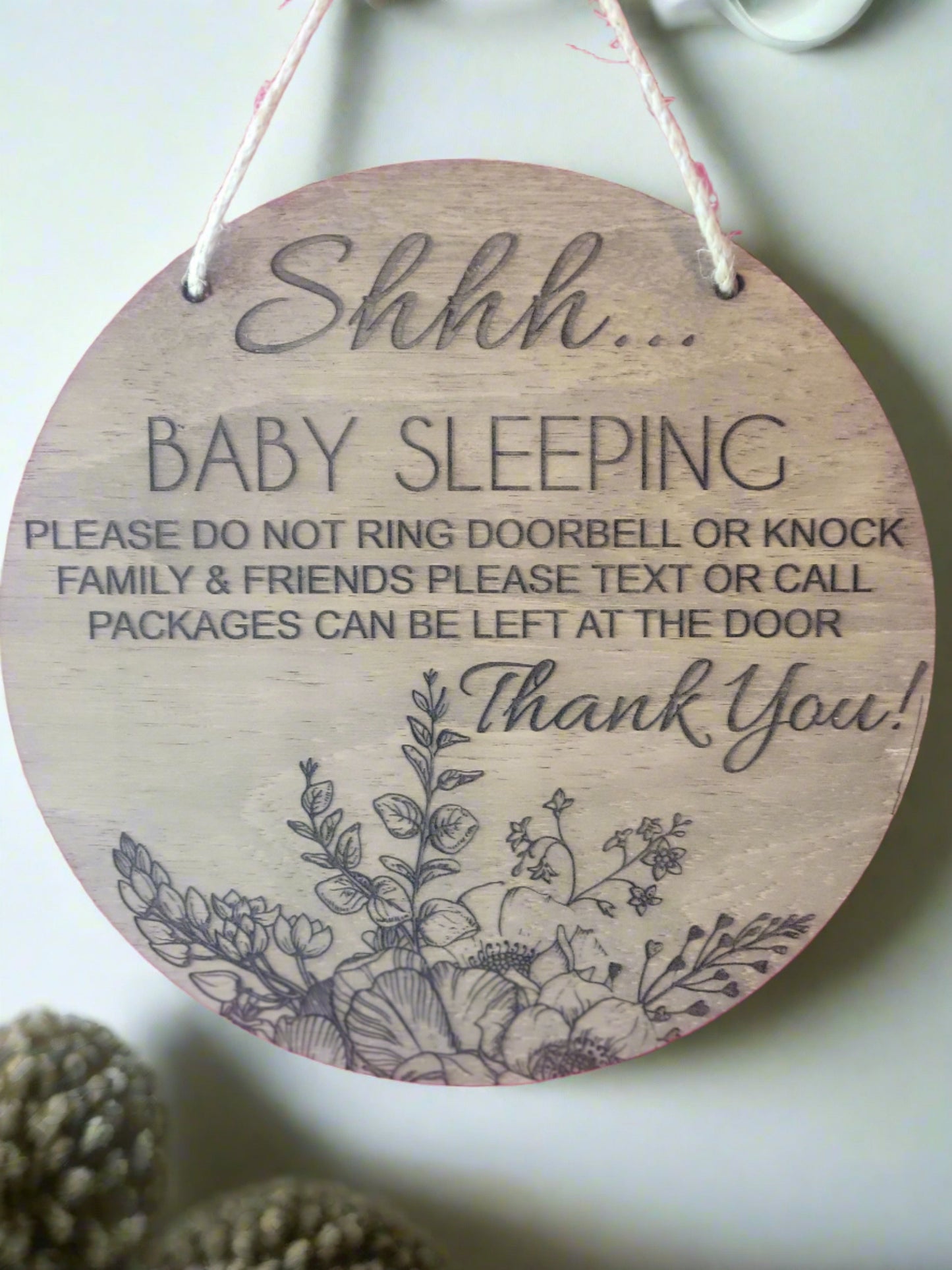 Handmade Baby Sleeping Sign - Diaper Cake Board
