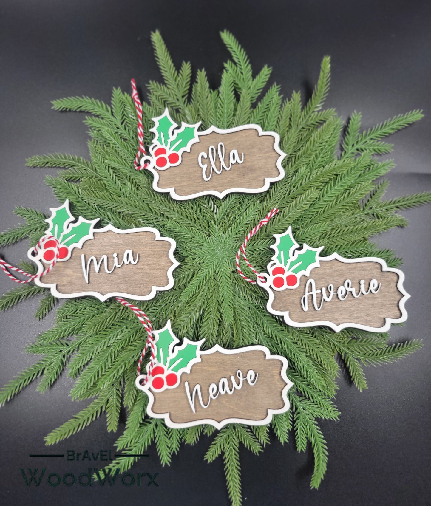 Handmade Christmas Tag Ornament – Personalized Holiday Gift Tag Keepsake