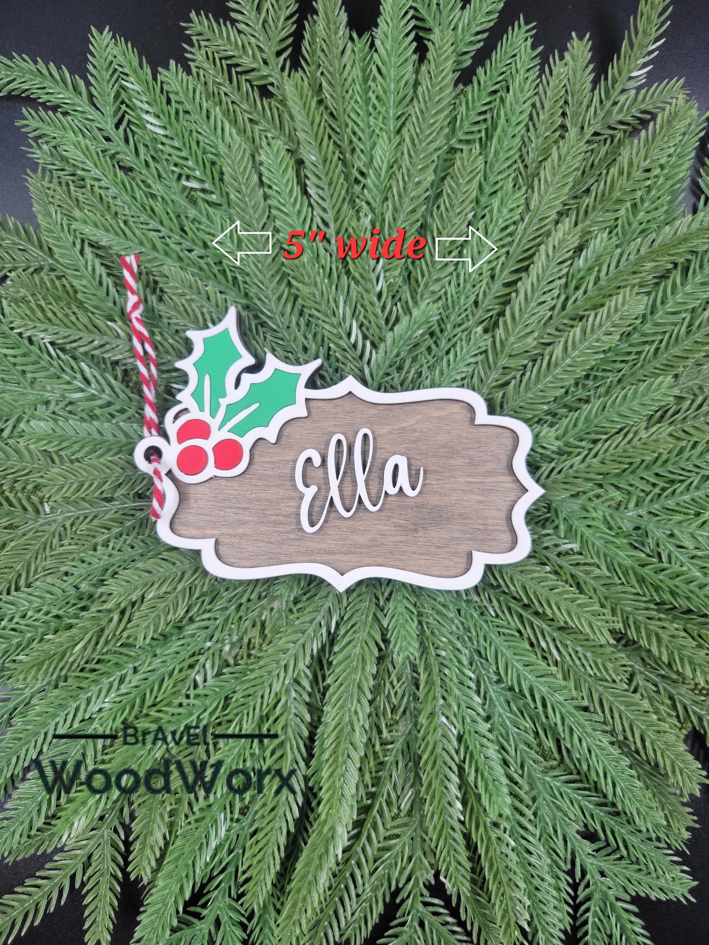 Handmade Christmas Tag Ornament – Personalized Holiday Gift Tag Keepsake
