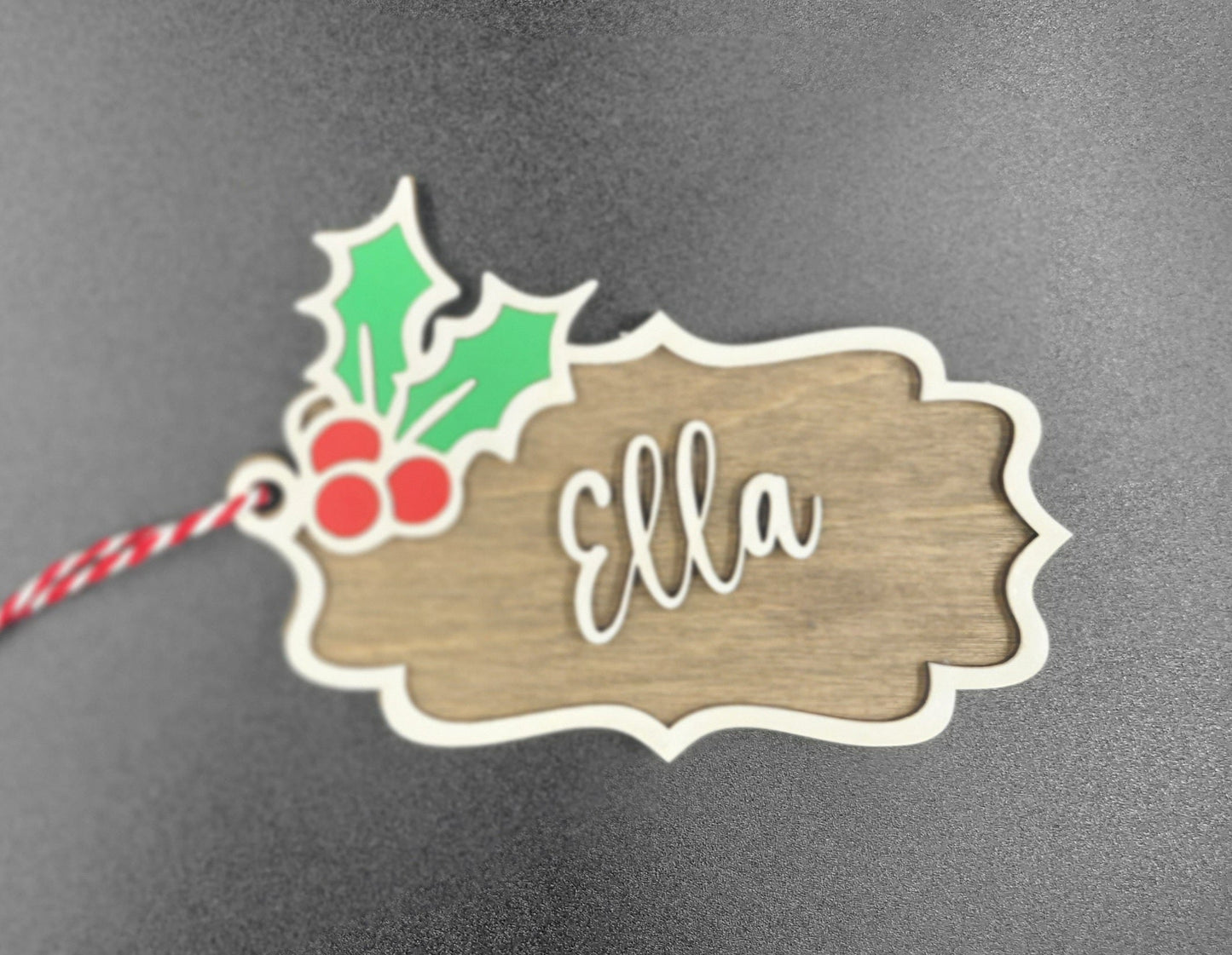 Handmade Christmas Tag Ornament – Personalized Holiday Gift Tag Keepsake