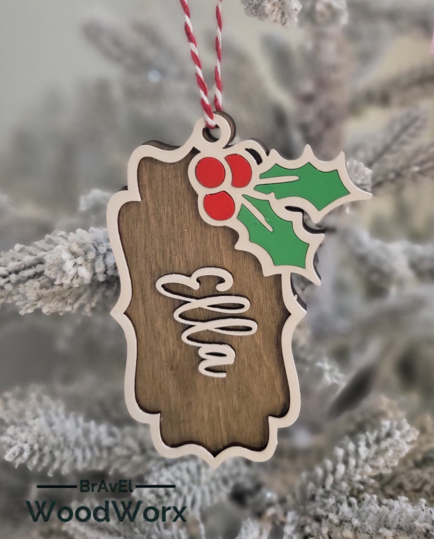 Handmade Christmas Tag Ornament – Personalized Holiday Gift Tag Keepsake