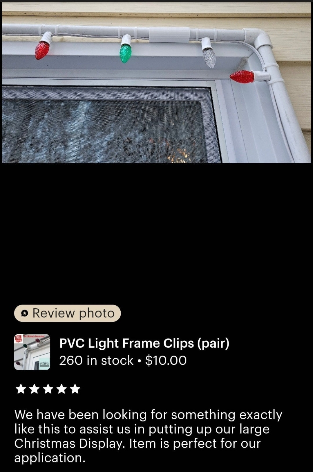 Illuminate & Decorate: PVC Window Frame Light Clips for Effortless Decorating! (pair)