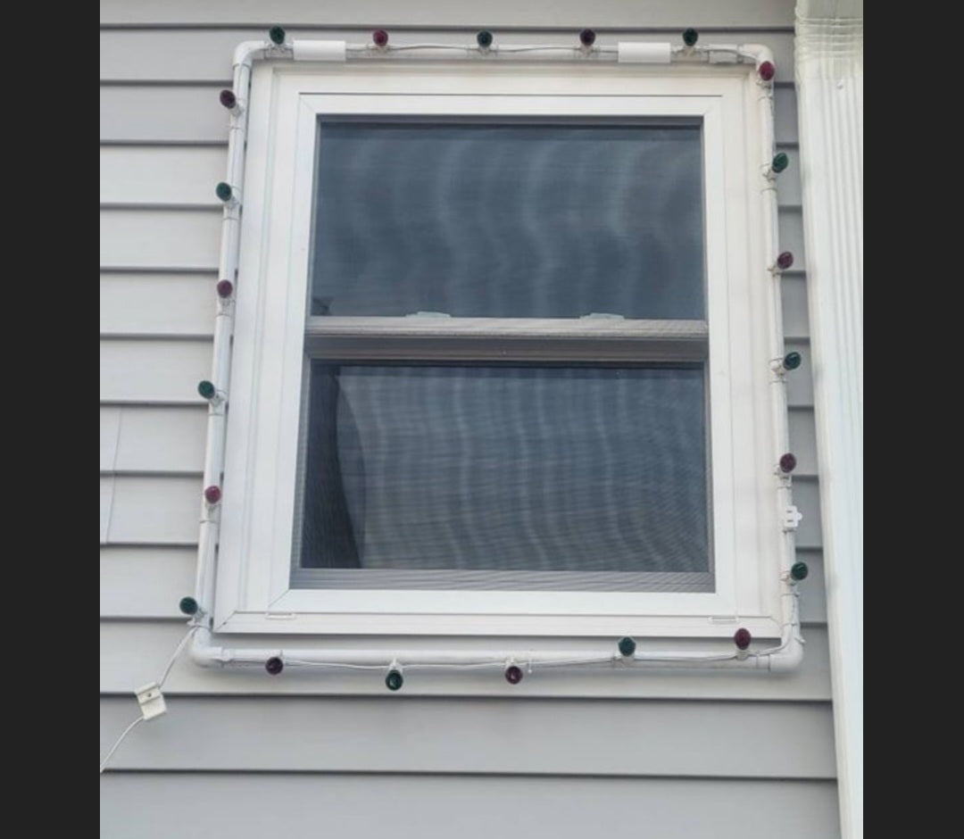 Illuminate & Decorate: PVC Window Frame Light Clips for Effortless Decorating! (pair)