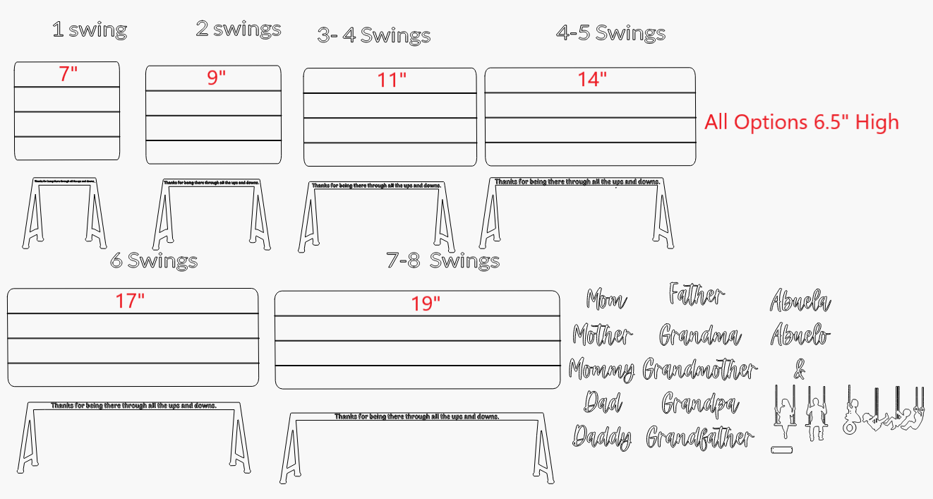 Introducing our charming Swing Set Sign - the perfect gift to celebrate the joy of parenthood this Mother's and Father's Day
