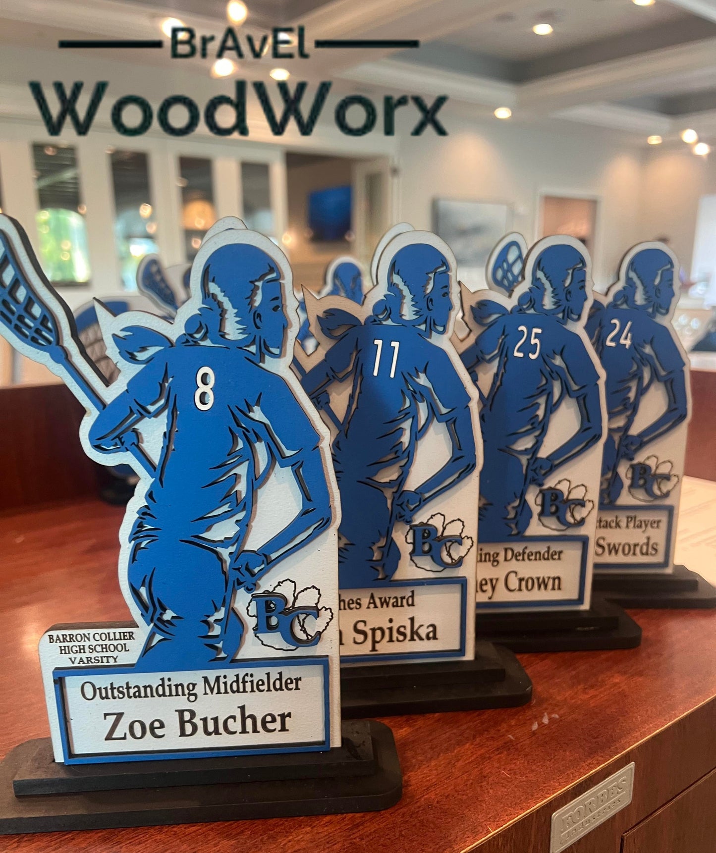 Custom Lacrosse Player Trophy – Personalized Lacrosse Award with Engraved Name & Team