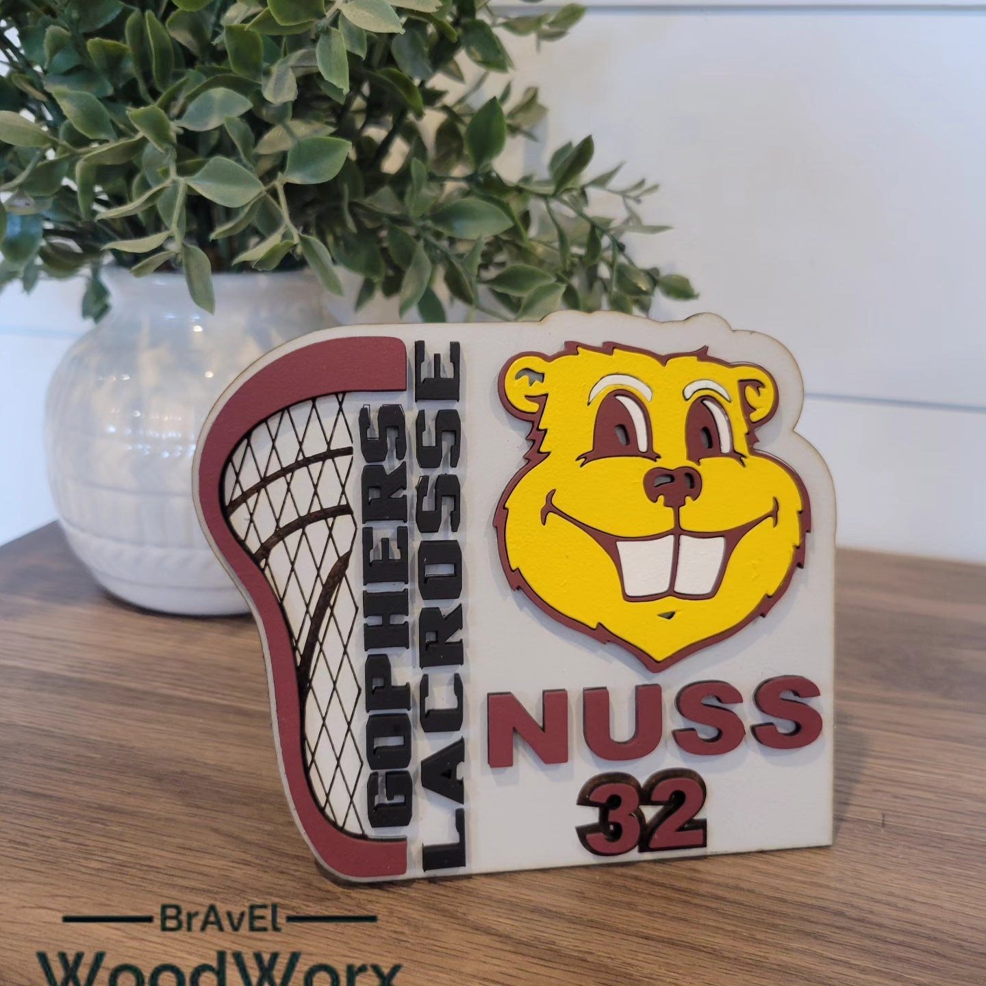 Lacrosse Legends: Personalized Player Shelf Sitter w/easle