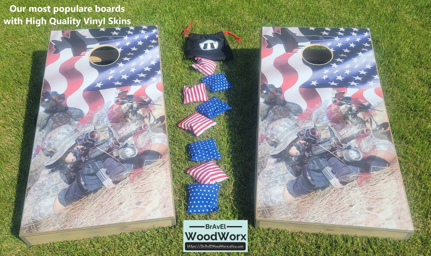 Patriotic Cornhole Sets by BrAvEl WoodWorx
