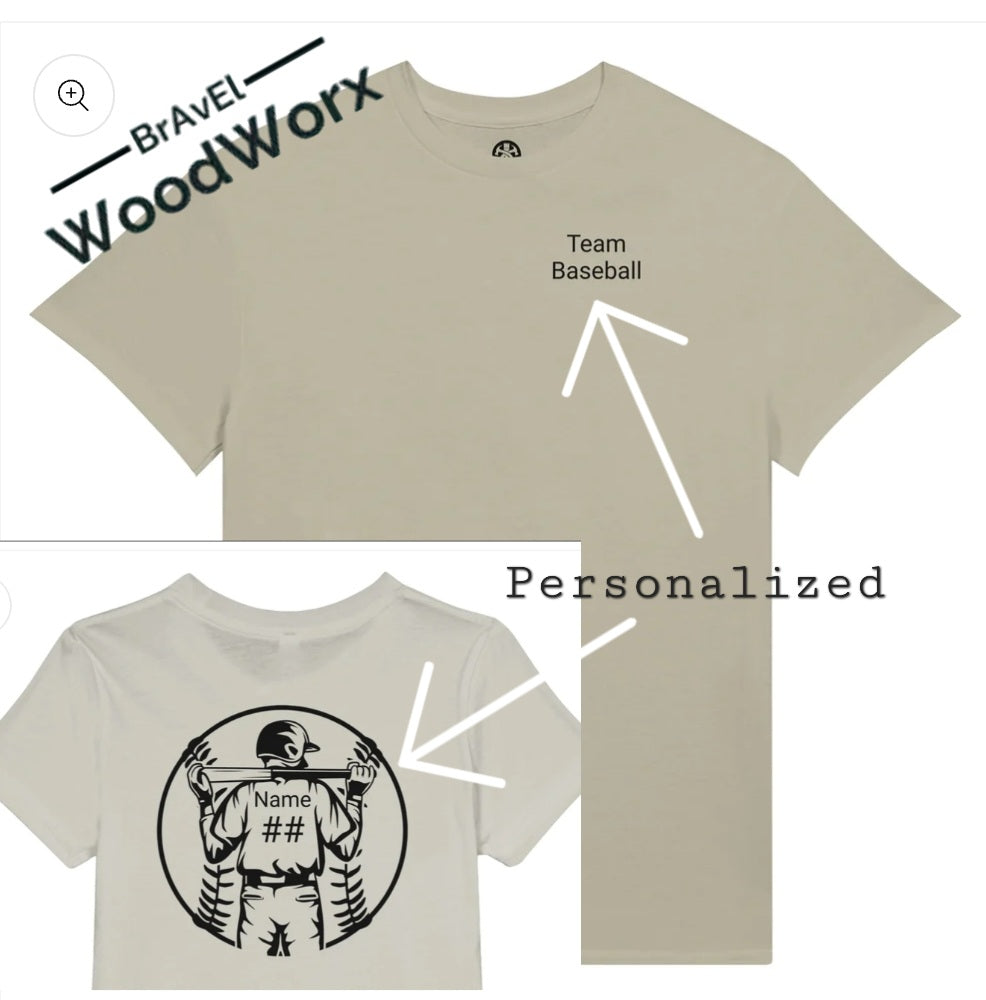 Personalized Baseball Ultra Cotton Unisex Crewneck T-shirt | Gildan 2000