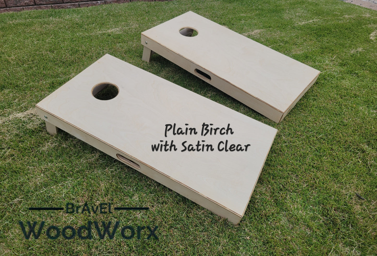 Plain Wood Stained Quality Cornhole Sets by BrAvEl WoodWorx