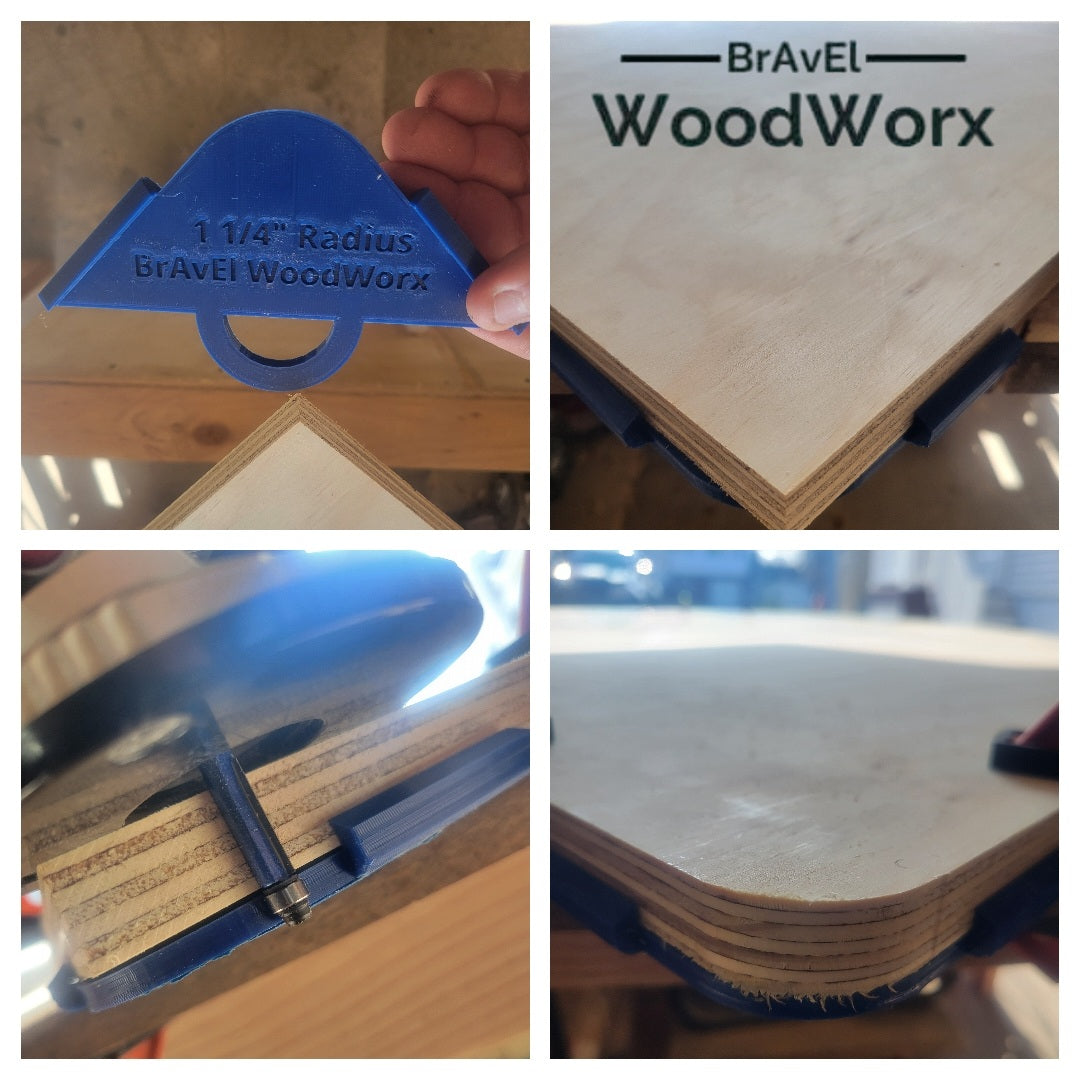 Precision 3D Printed Router Corner Radius Template Set: Achieve Perfect Curves Every Time!