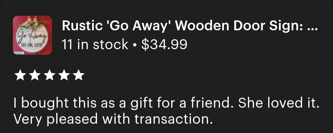 Rustic 'Go Away' Wooden Door Sign: Quirky Home Décor Piece Farmhouse