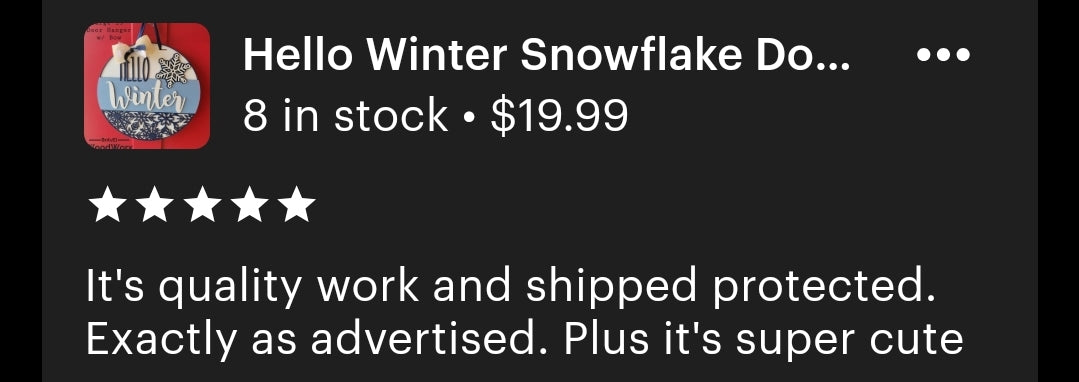 Hello Winter Snowflake Door Hanger: Festive Seasonal Decor for Your Home
