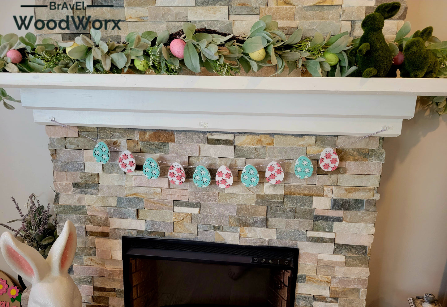 Easter Egg Garland – Handcrafted Spring Floral Decor for Mantels & Parties
Brighten your home with this beautiful Easter garland, featuring hand-decorated eggs and spring florals. A must-have for Easter decorations, farmhouse decor, and seasonal celebrations!