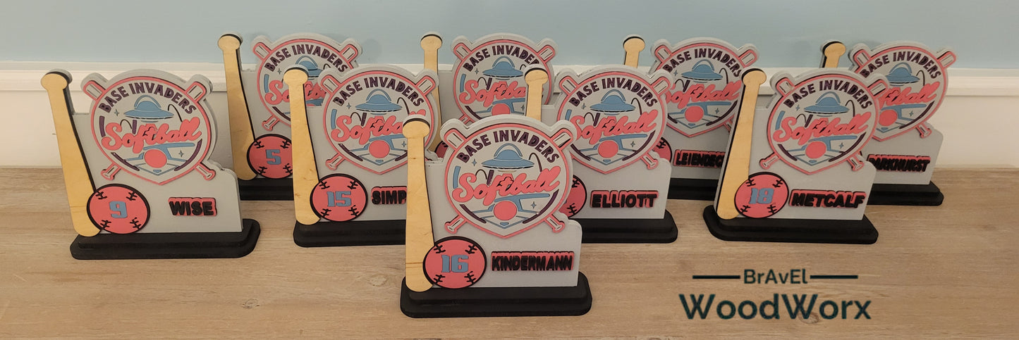 Youth softball keepsake trophy – ideal end-of-season gift for players or teams