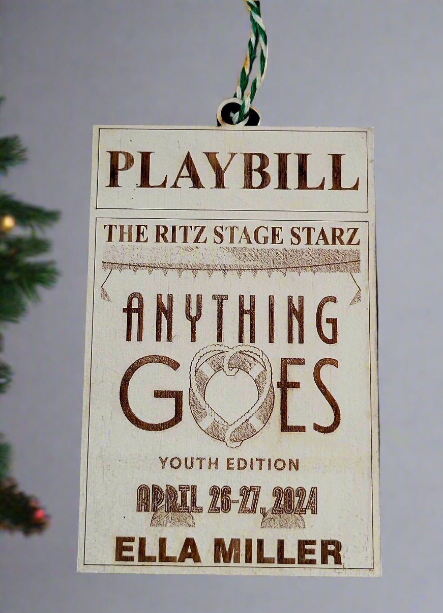 Broadway Memories: Playbill-Inspired Handmade Ornament