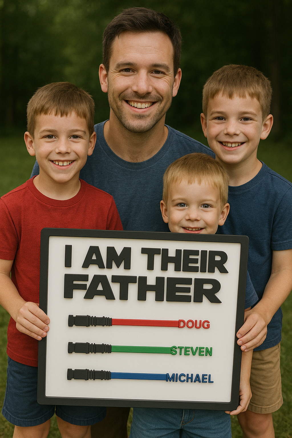 Personalized Jedi Father's Day Sign - Star Father Day Dad sign - Custom Lightsaber - Lightsaber sign - Jedi Sign - Father's Day Sign