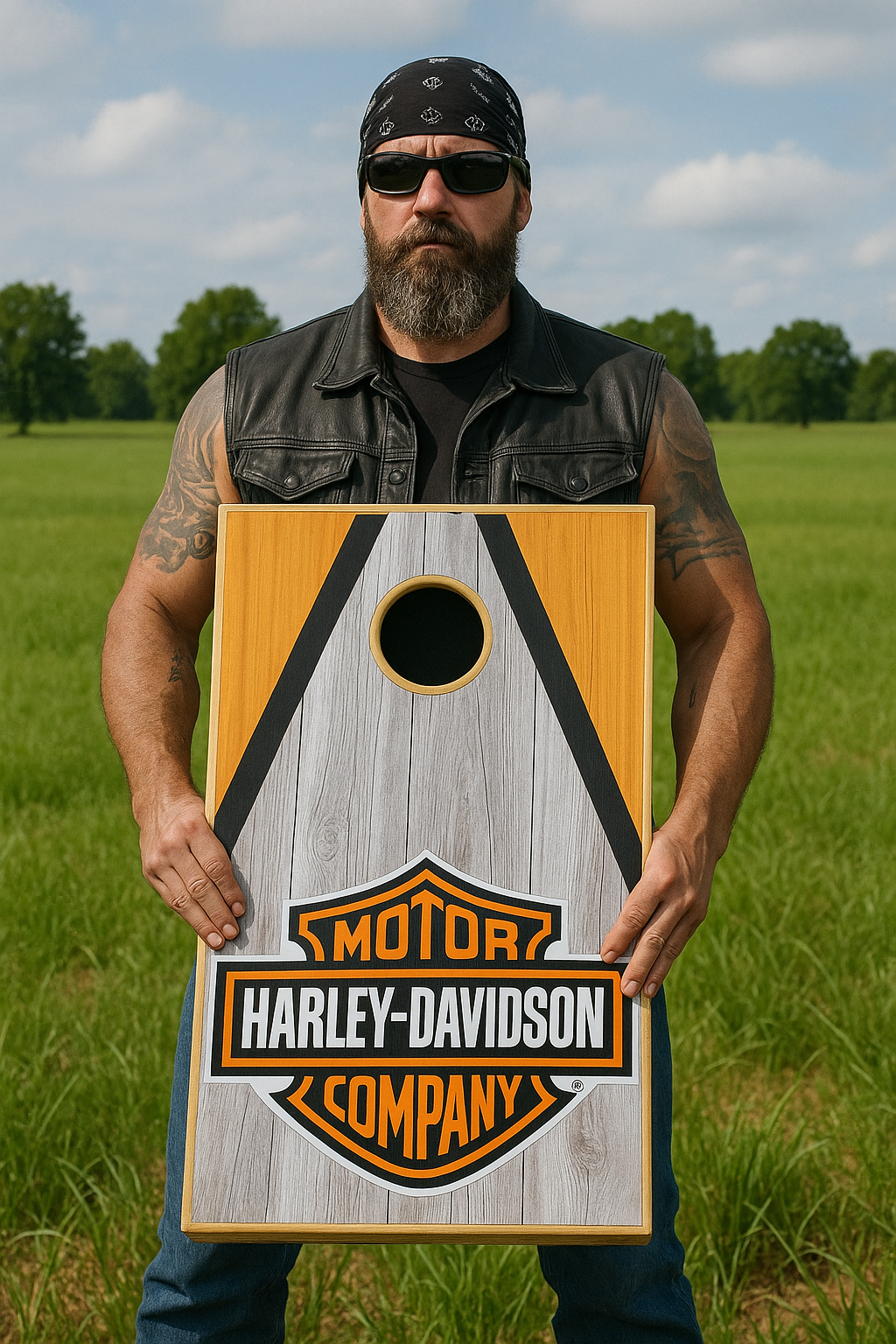 Harley Cornhole Sets by BrAvEl WoodWorx