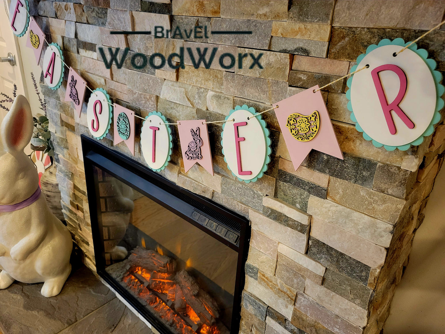 Reversible Option Easter & Spring Garland – Dual-Sided Decor with Personalized Touch