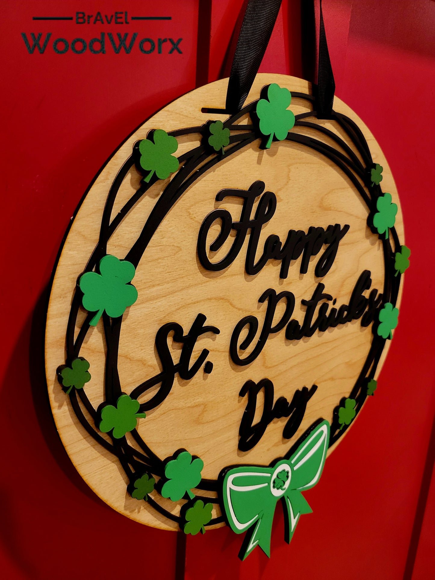 Festive St. Patrick’s Day Grapevine Door Hanger – Lucky Shamrock Decor