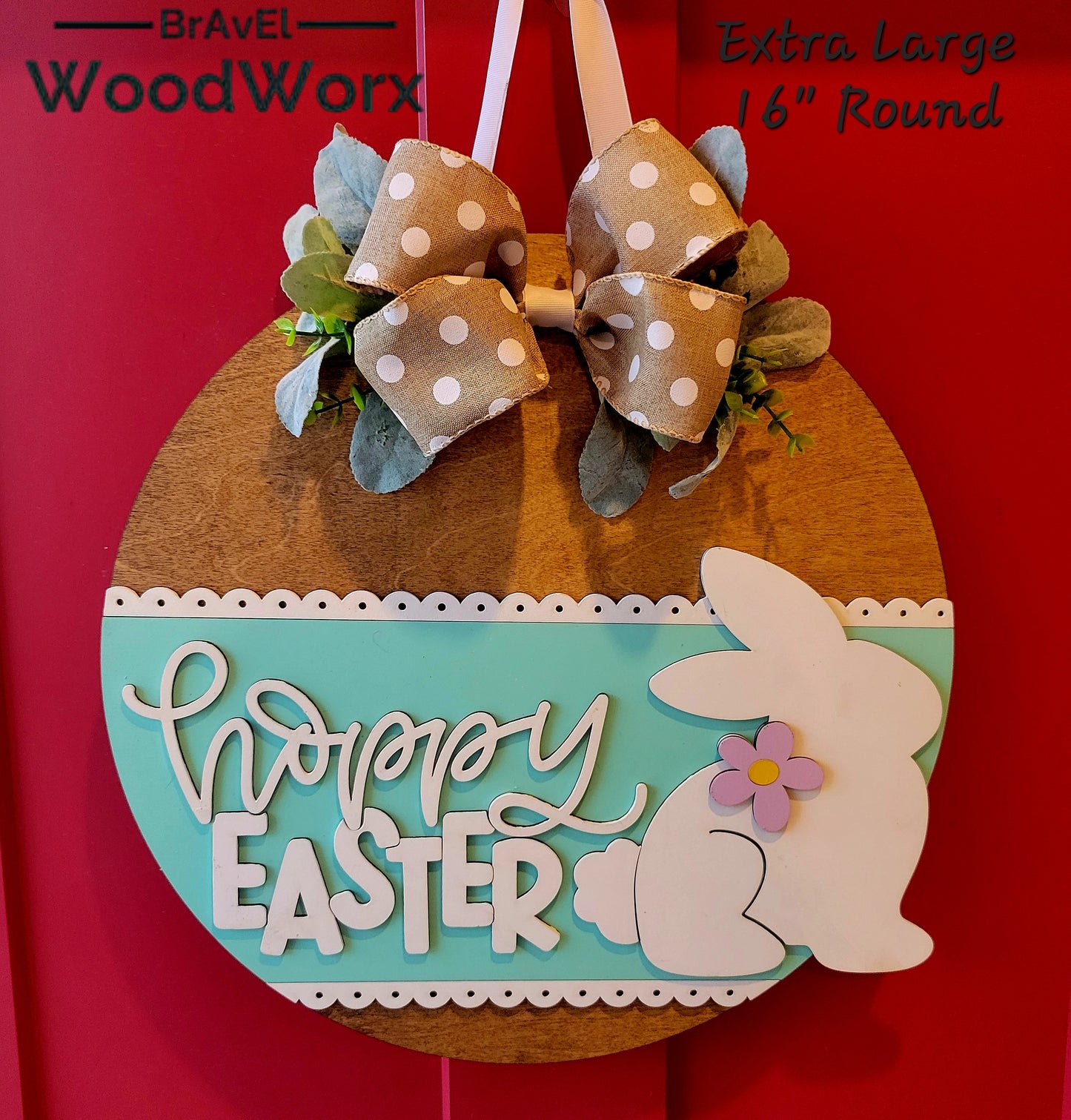 Hoppy Easter Bunny Sweet Lace-Inspired Door Hanger – Elegant Spring Decor