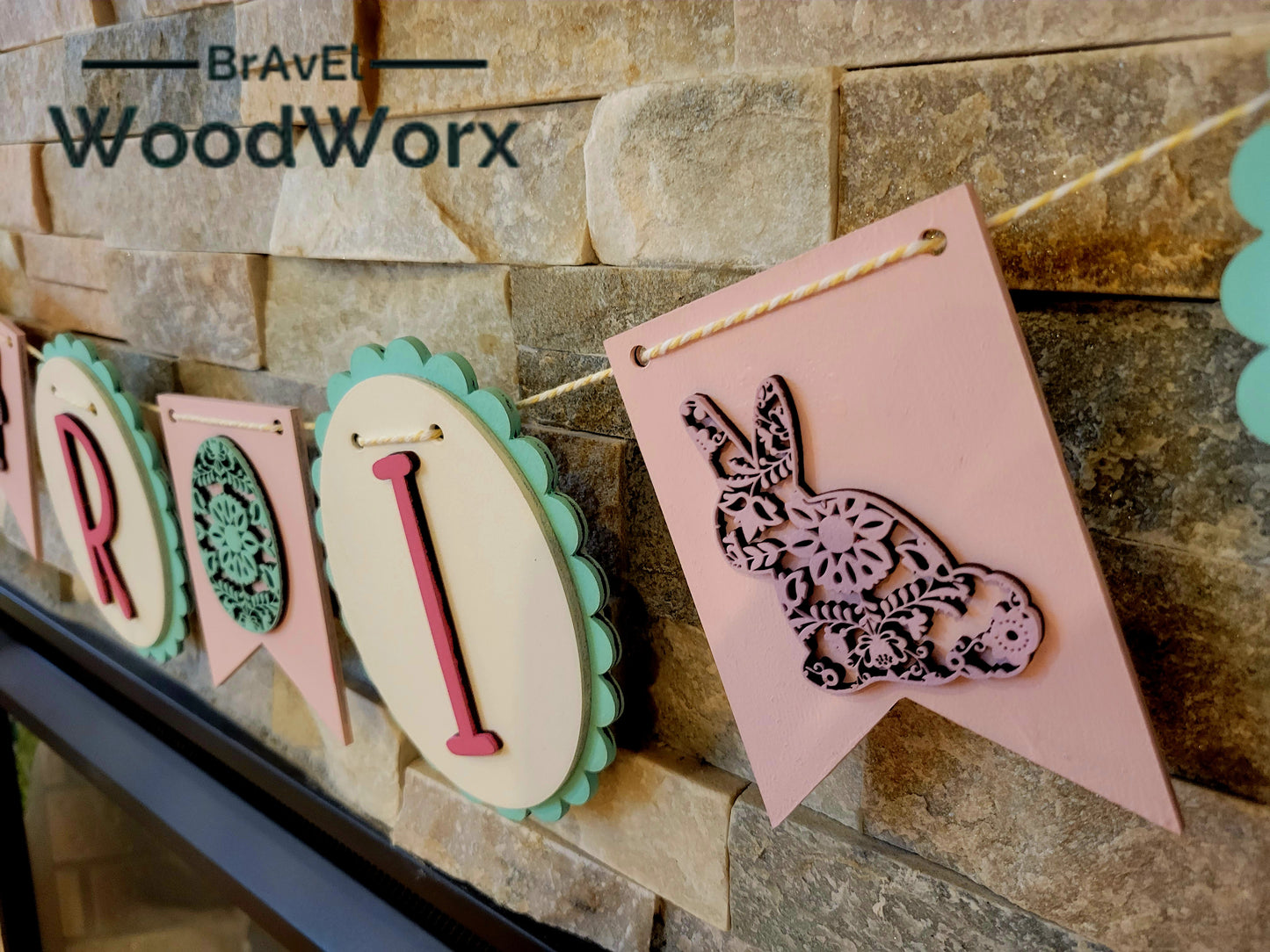 Reversible Option Easter & Spring Garland – Dual-Sided Decor with Personalized Touch