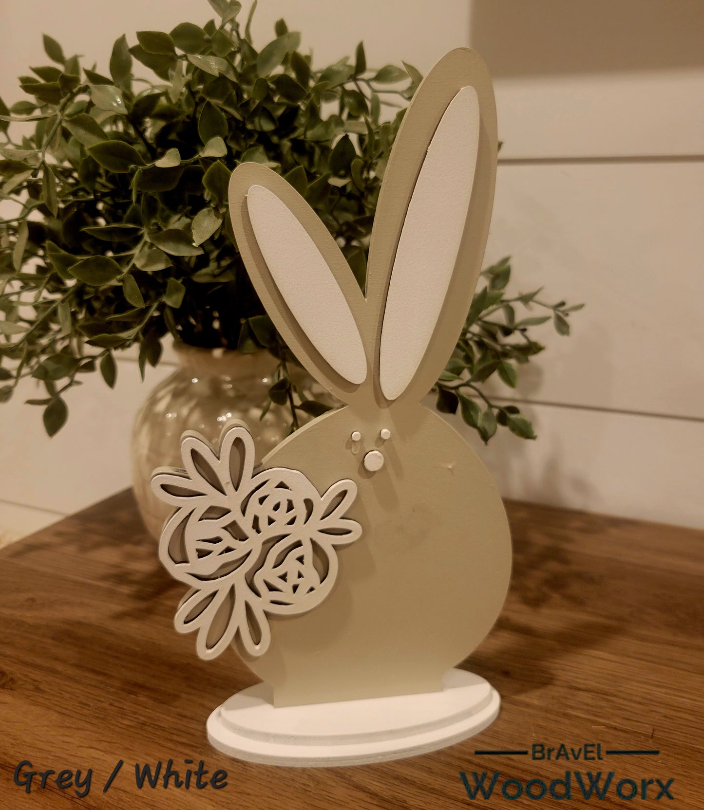 Chubby Bunnies Shelf Sitter on Stand – Adorable Easter & Spring Decor