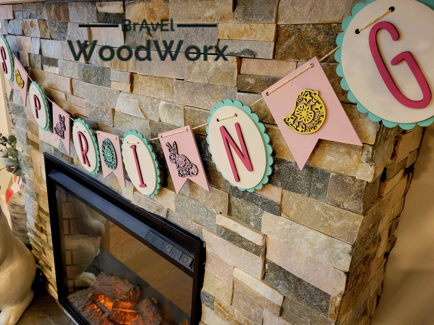 Reversible Option Easter & Spring Garland – Dual-Sided Decor with Personalized Touch