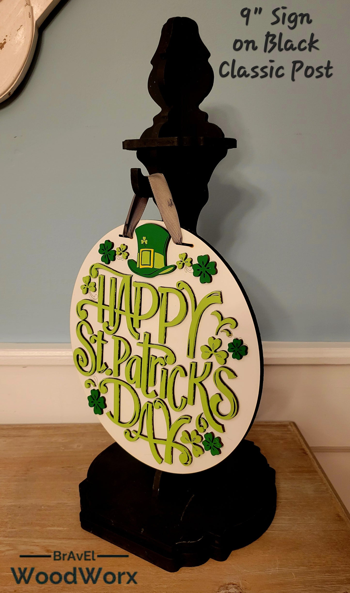 Festive St. Patrick’s Day Clover & Hat Door Hanger – Lucky Irish Decor