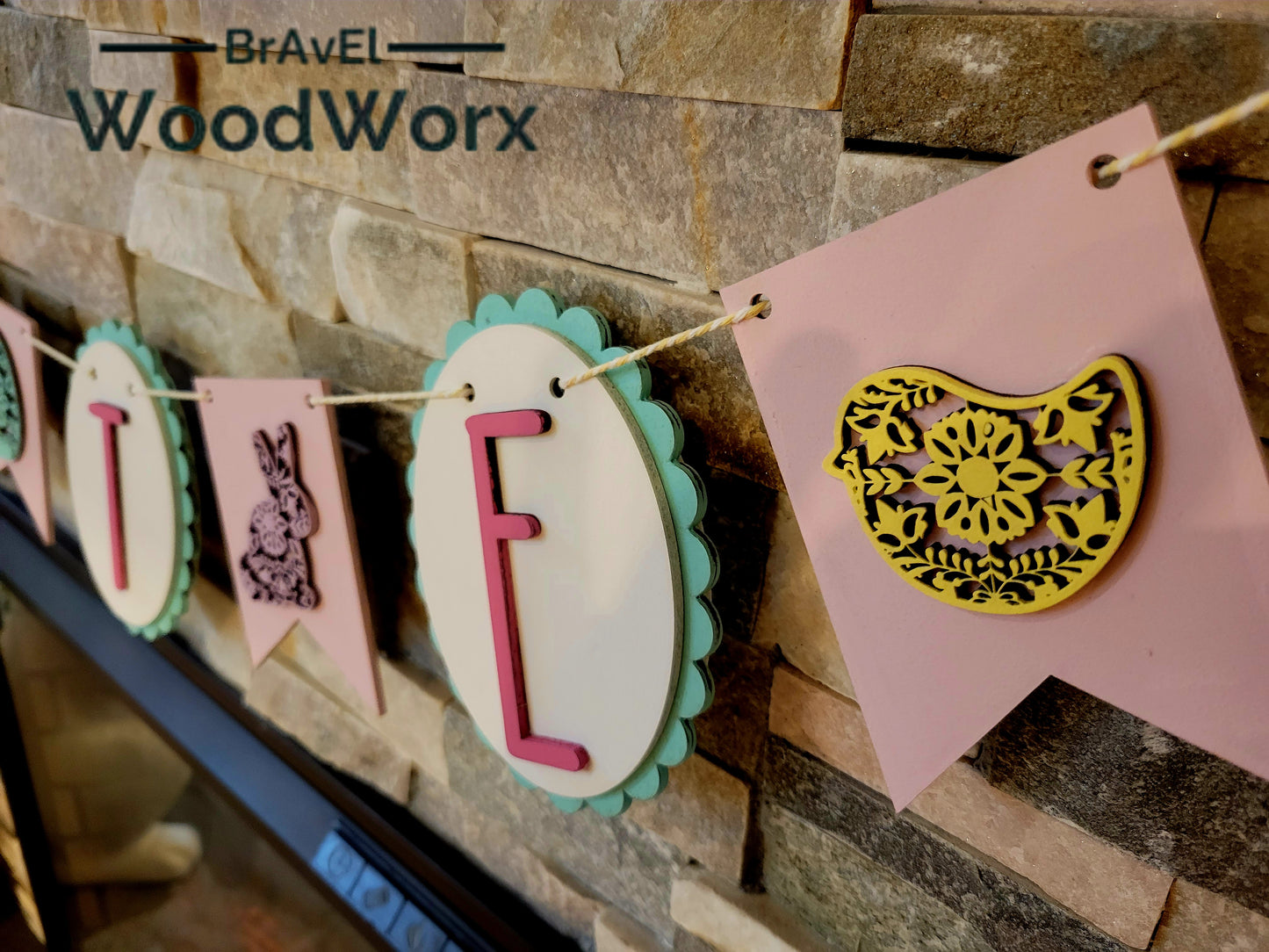 Reversible Option Easter & Spring Garland – Dual-Sided Decor with Personalized Touch