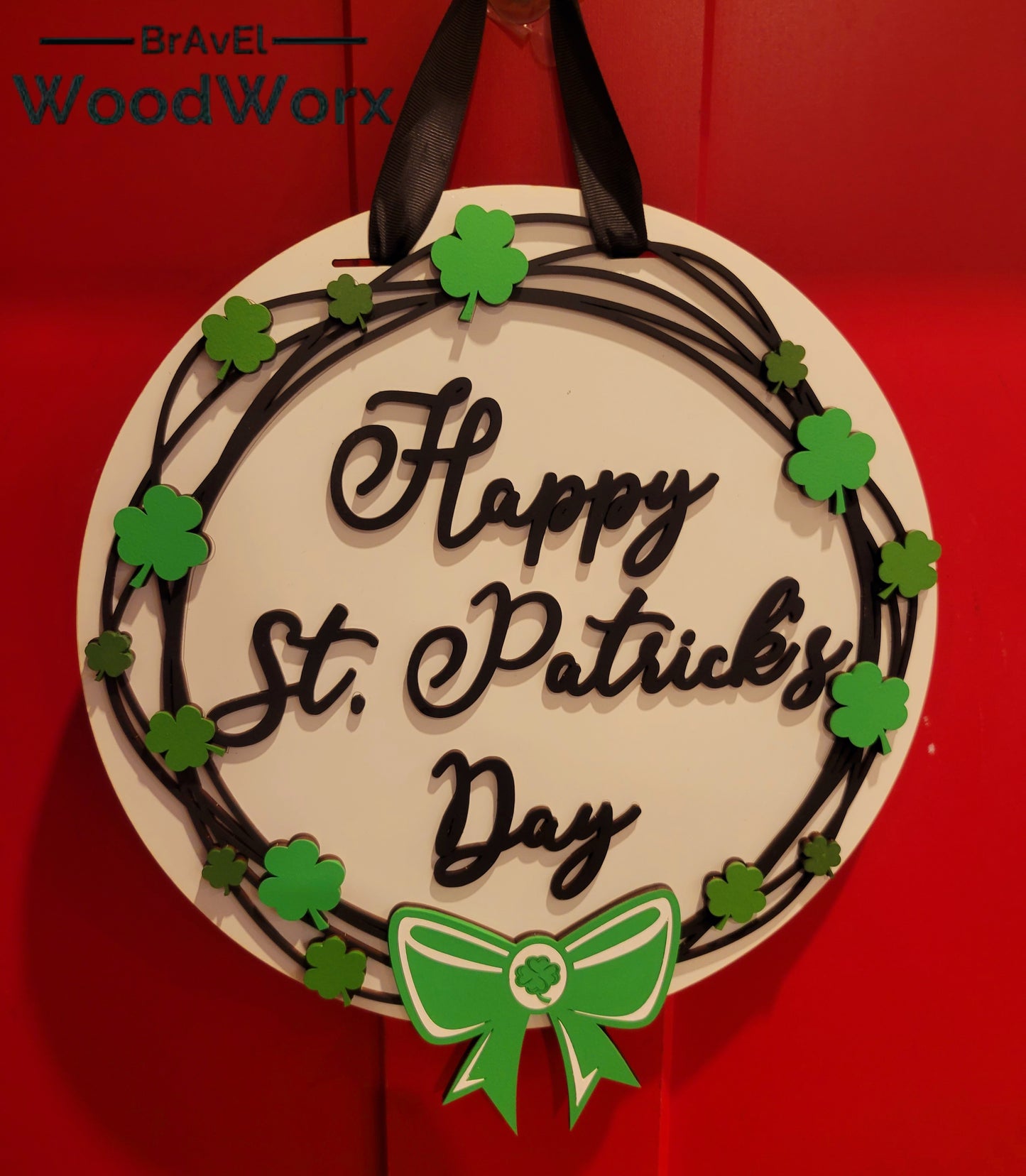 Festive St. Patrick’s Day Grapevine Door Hanger – Lucky Shamrock Decor