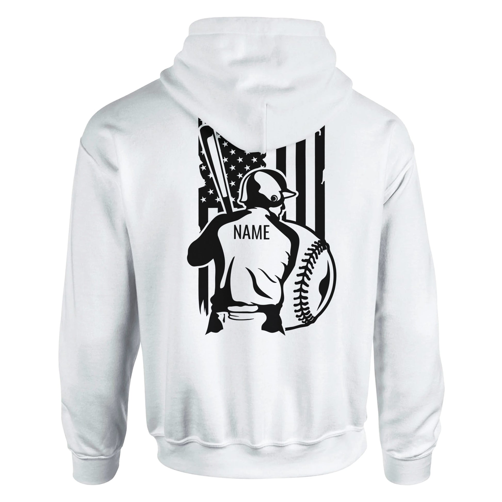 Personalized Baseball Flag Classic Unisex Pullover Hoodie | Gildan® 18500