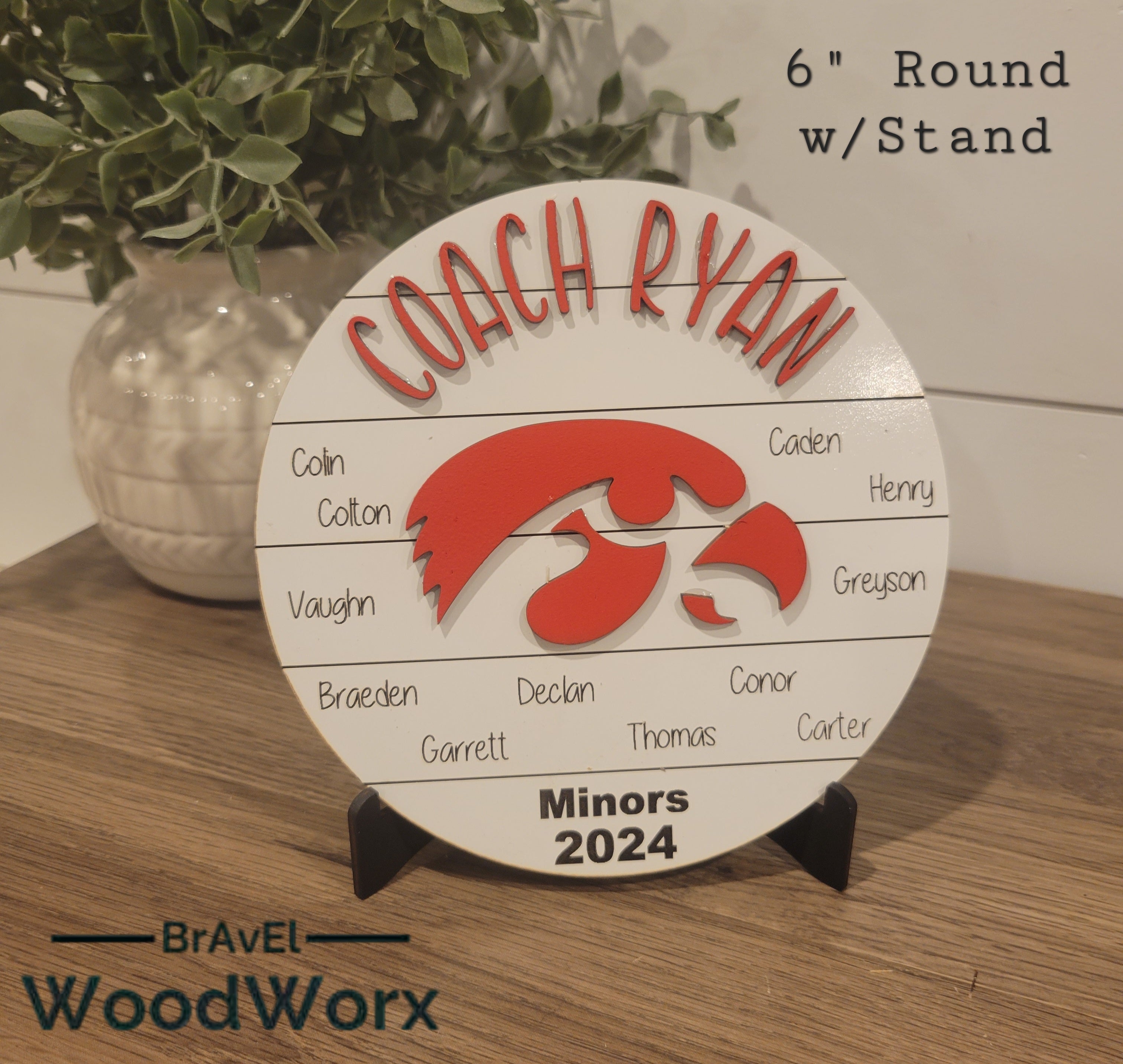 Personalized Coach/Players Sign with Team Names – BrAvEl WoodWorx