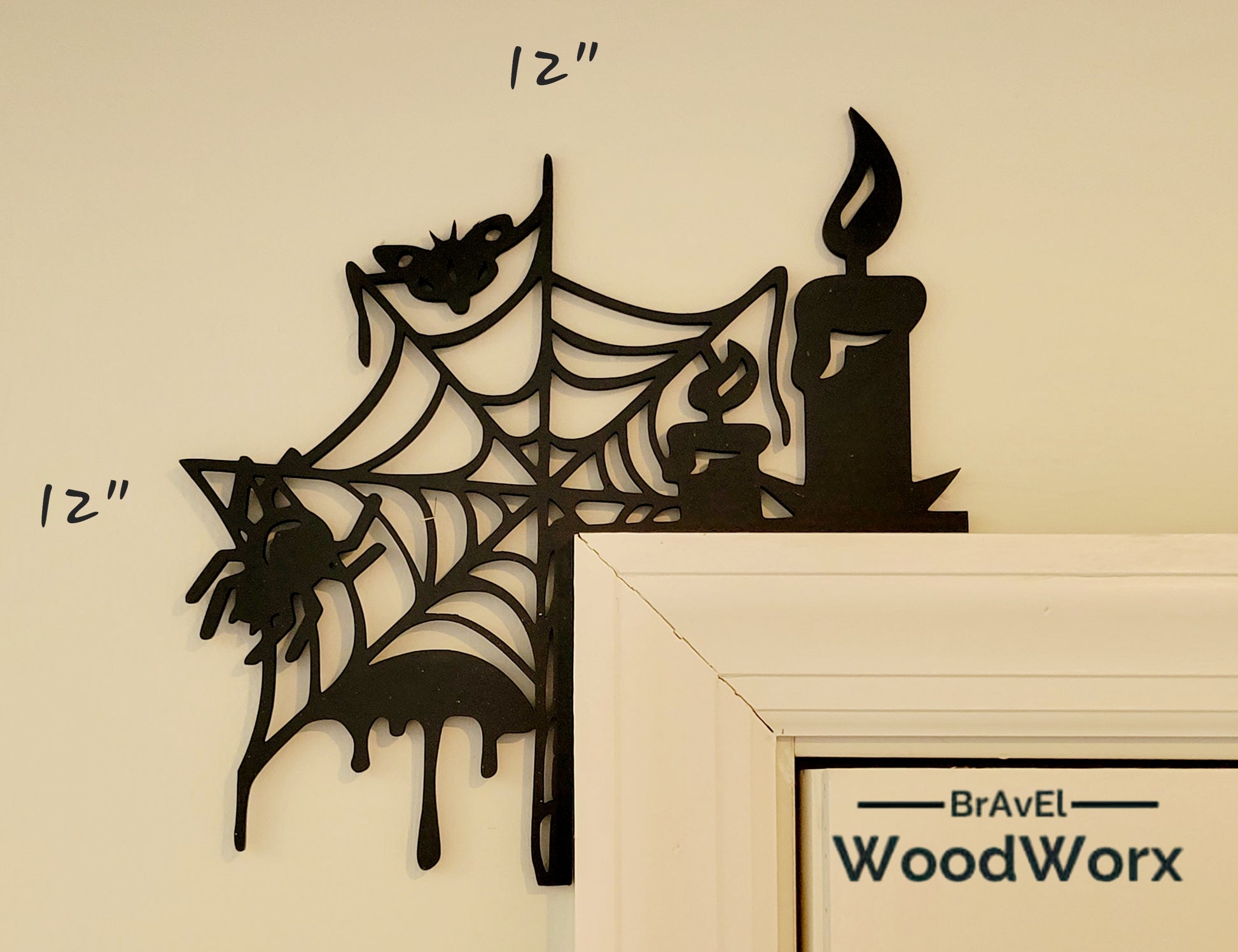 Halloween Spider Web Door Trim Hanger - Spooky & Stylish Decoration