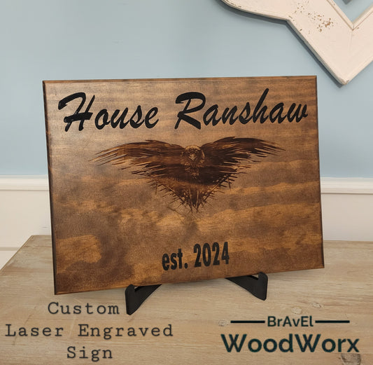 Large Custom Laser Engraved Wood Sign – Perfect for Special Gifts or Events