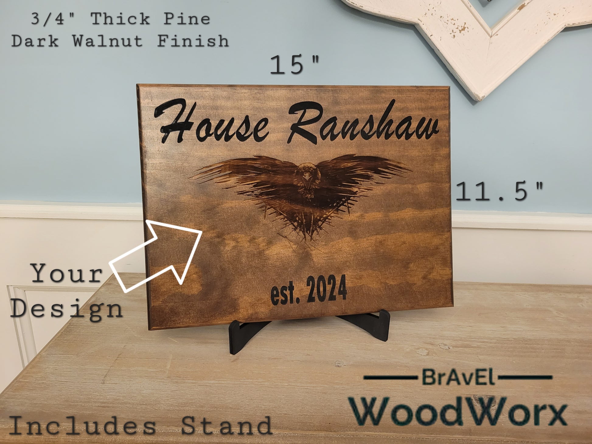 Large Custom Laser Engraved Wood Sign – Perfect for Special Gifts or Events