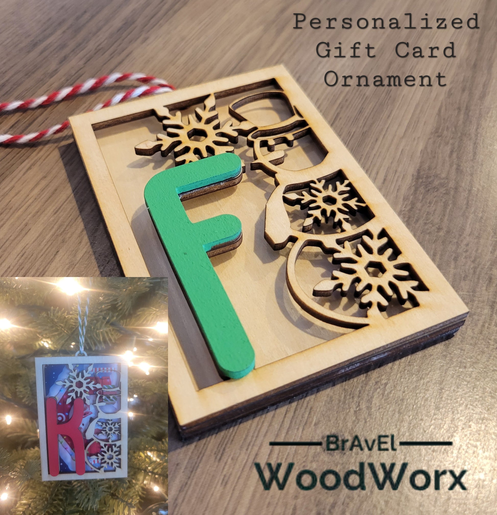 Personalized Holiday Gift Card Tree Ornament – Custom Keepsake for Every Occasion