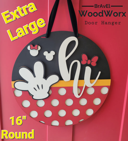 Extra Large 16" Mini Polka Dot Door Hanger: Stylish and Fun Entryway Decor